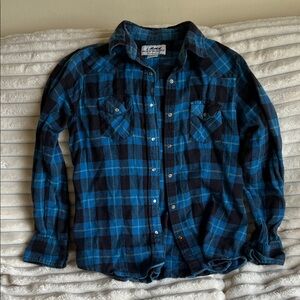 Back in the Saddle medium plaid shirt